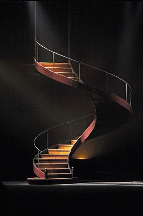 The Lanvin show staircase view