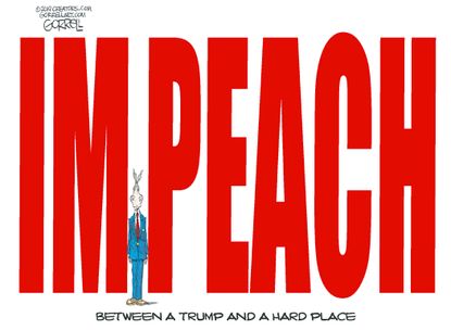 Political cartoon U.S. Trump democrats impeachment