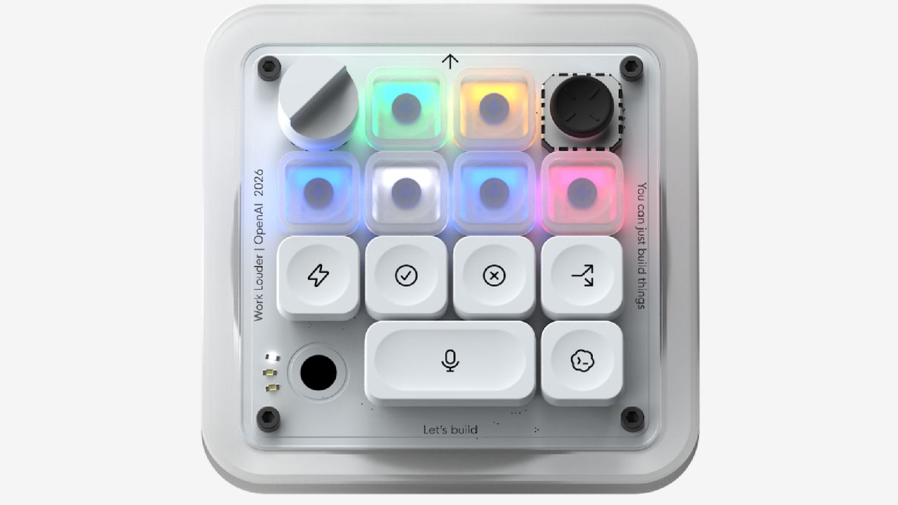 An OpenAI-branded Work Louder Codex Micro mini keeb
