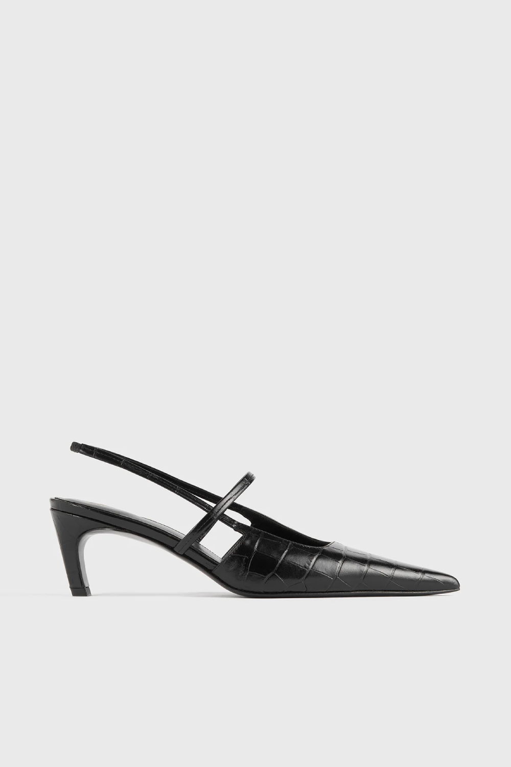 Croc-Embossed Slingbacks