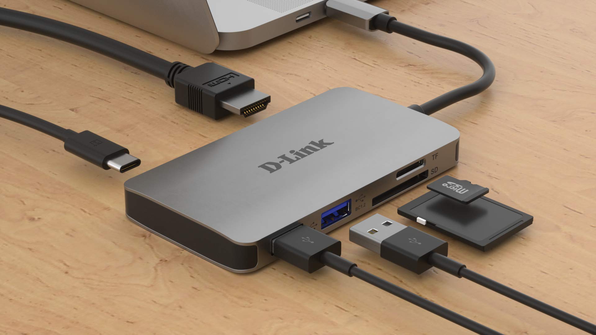 USB C Hub, Multi-Port USB Type-C Hub with 4K HDMI, Power Delivery 100 W | 3  USB 3.0 Port | 1 Type-C 3.0 Port | USB Splitter Adapter for MacBook, Mac
