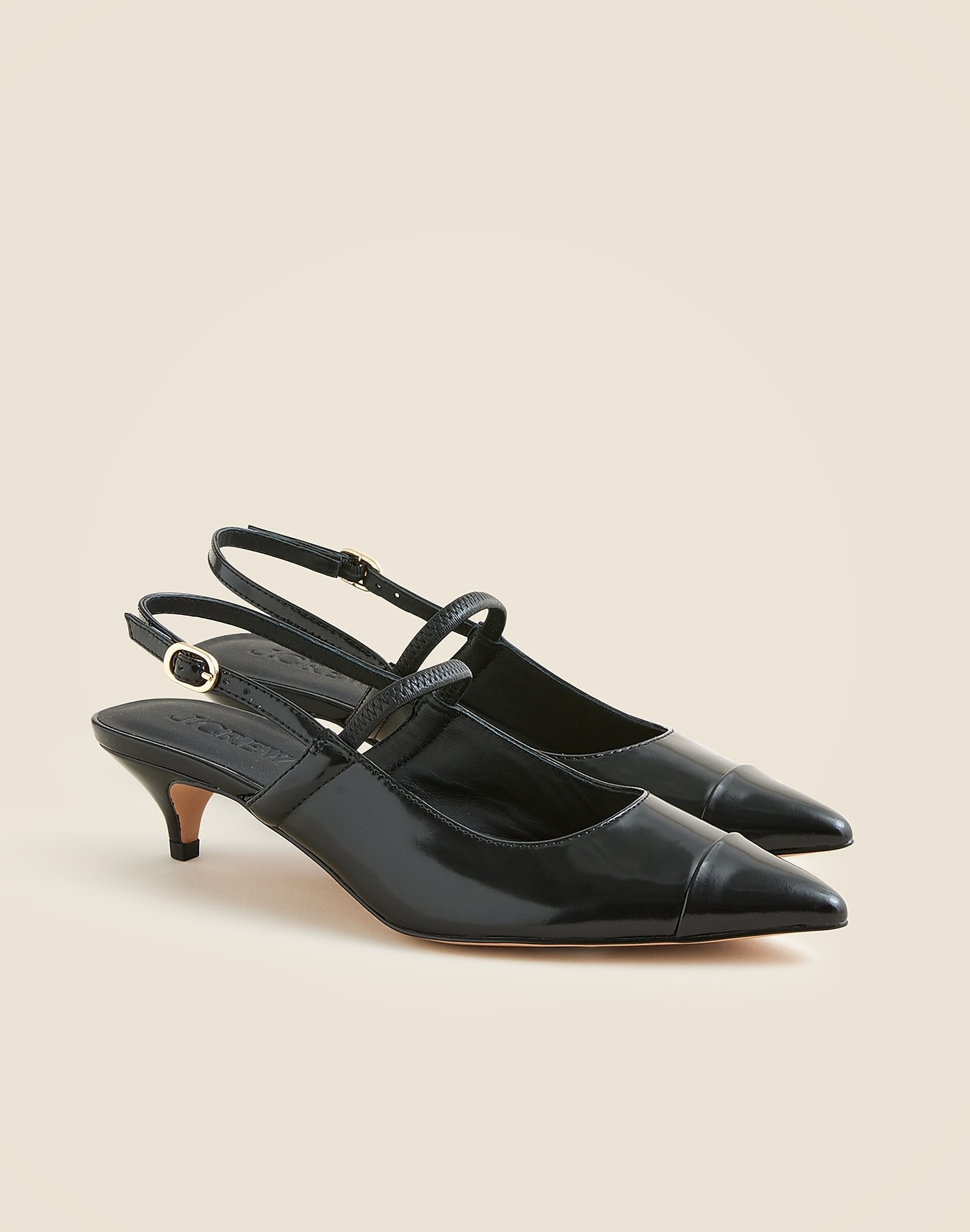 J.Crew, Robin Mary Jane Kitten Heels in Spazzolato Leather