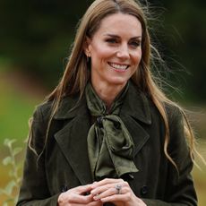 Princess Kate wears the Suede Trench Trend