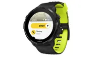 Suunto 7 with black and yellow strap
