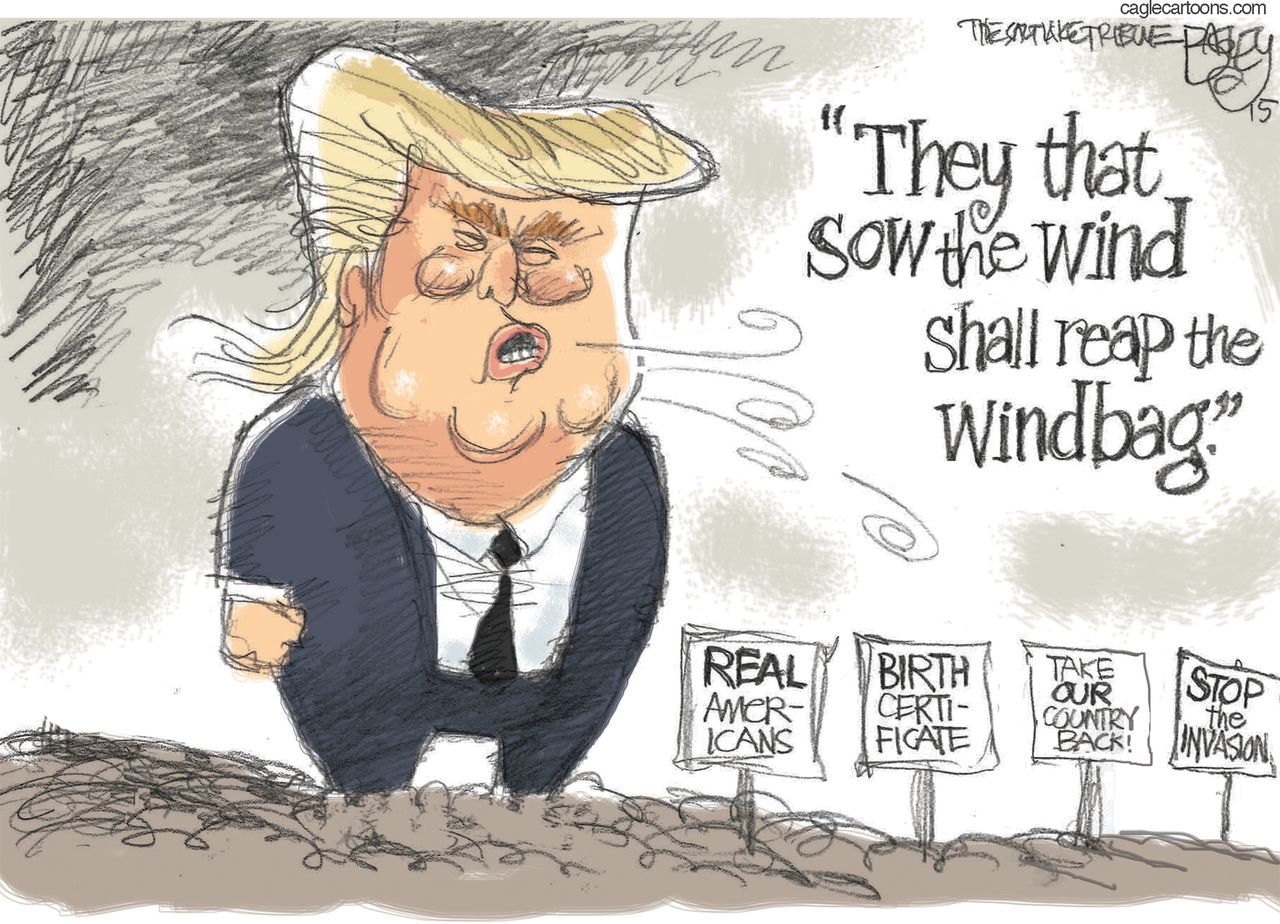 Political cartoon U.S. Donald Trump