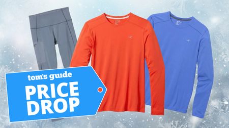 Collage of Arc'teryx apparel on sale with wintery background