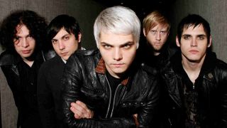 My Chemical Romance posing for a photograph in 2005