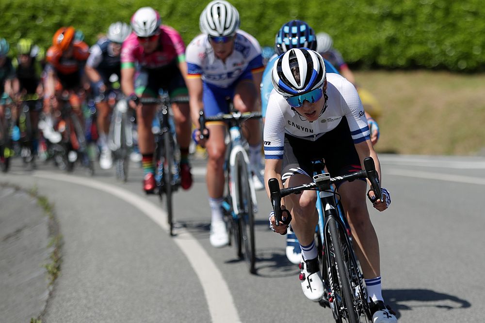 Omer Shapira (Canyon-SRAM) stage 1 at Emakumeen Bira