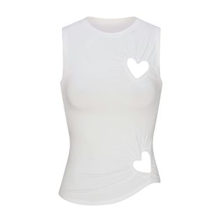 Heart Cotton Blend Jersey Tank