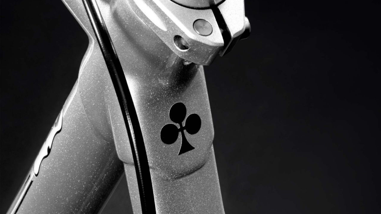 The newer logo on the top tube