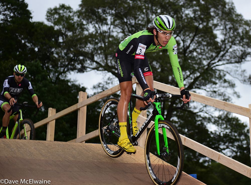 Curtis White (Cannondale) riding in the top five early in the race