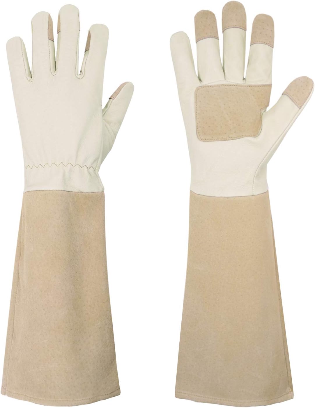 Long Neutral Gardening Gloves