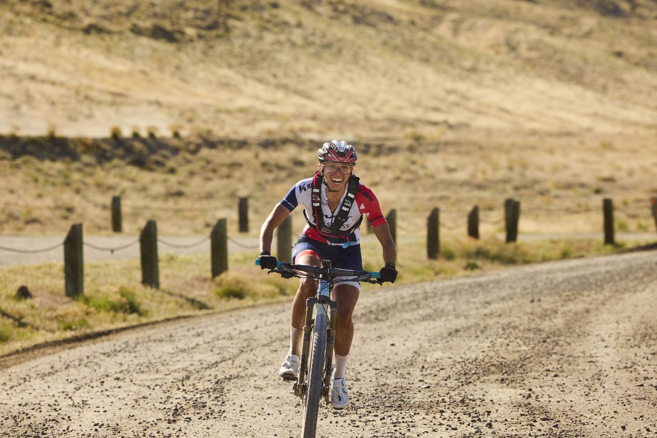 Hannah Otto on The Kokopelli Trail in April 2023