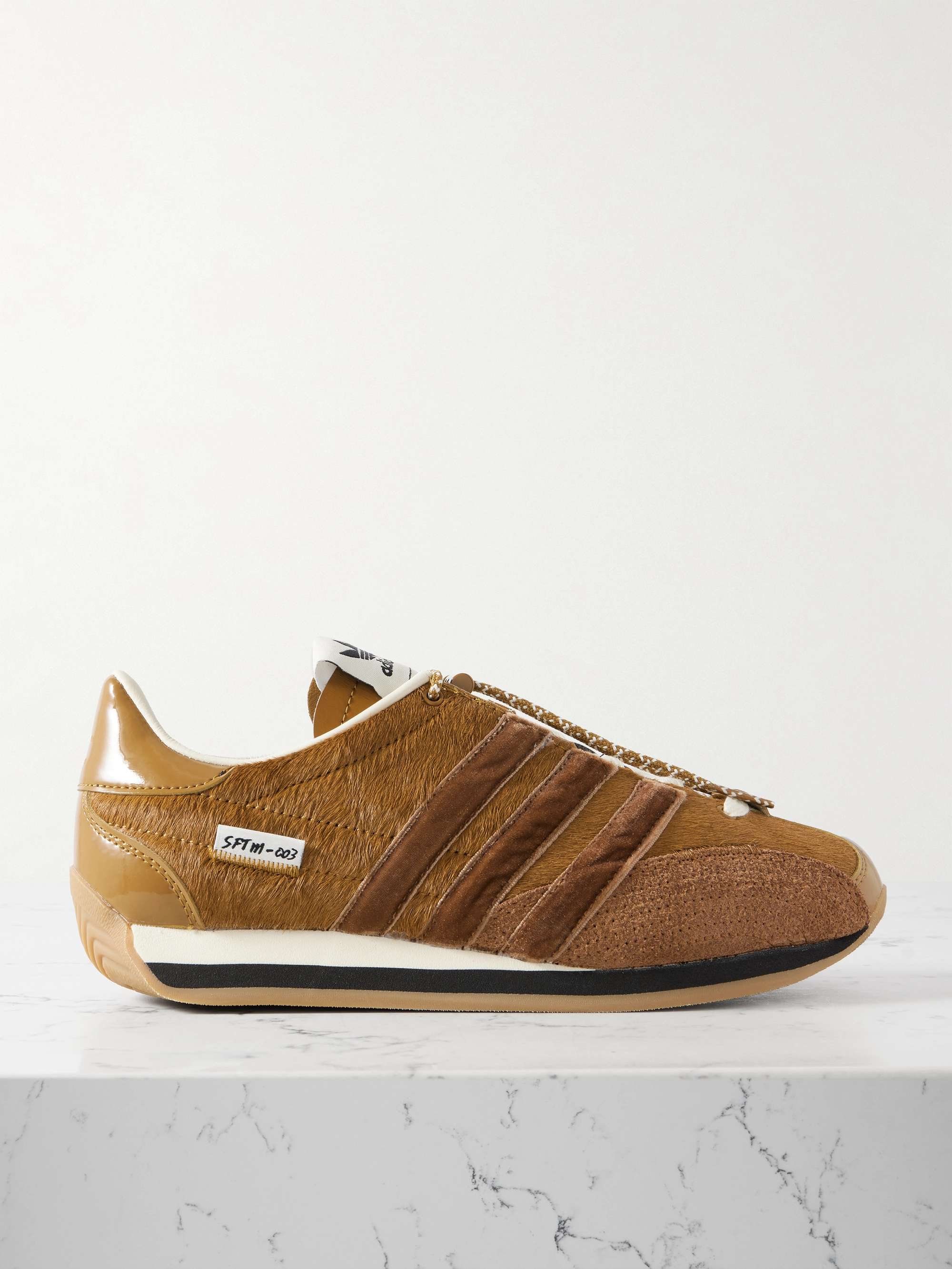 + Song for the Mute Country Og Calf Hair, Patent-Leather and Suede Sneakers