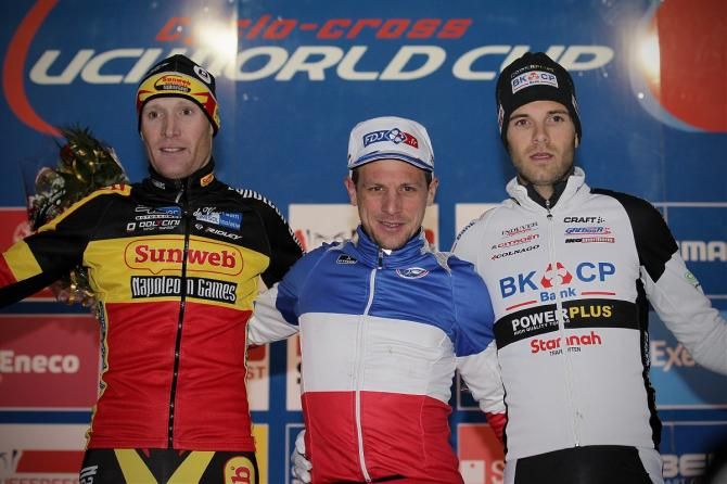 Klaas Vantornout, Francis Mourey and Niels Albert made up the Namur World Cup podium