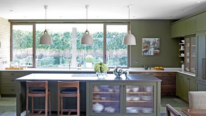 modern kitchen with cabinetry and countertops