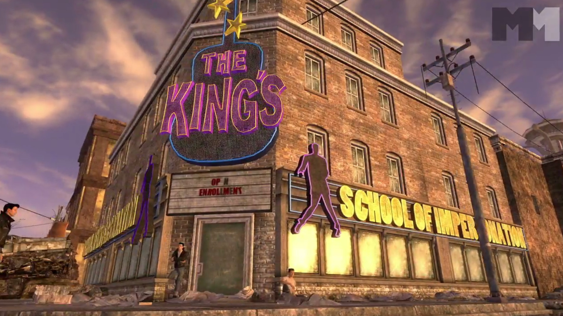 The outside of The Kings hangout during the RPG New Vegas