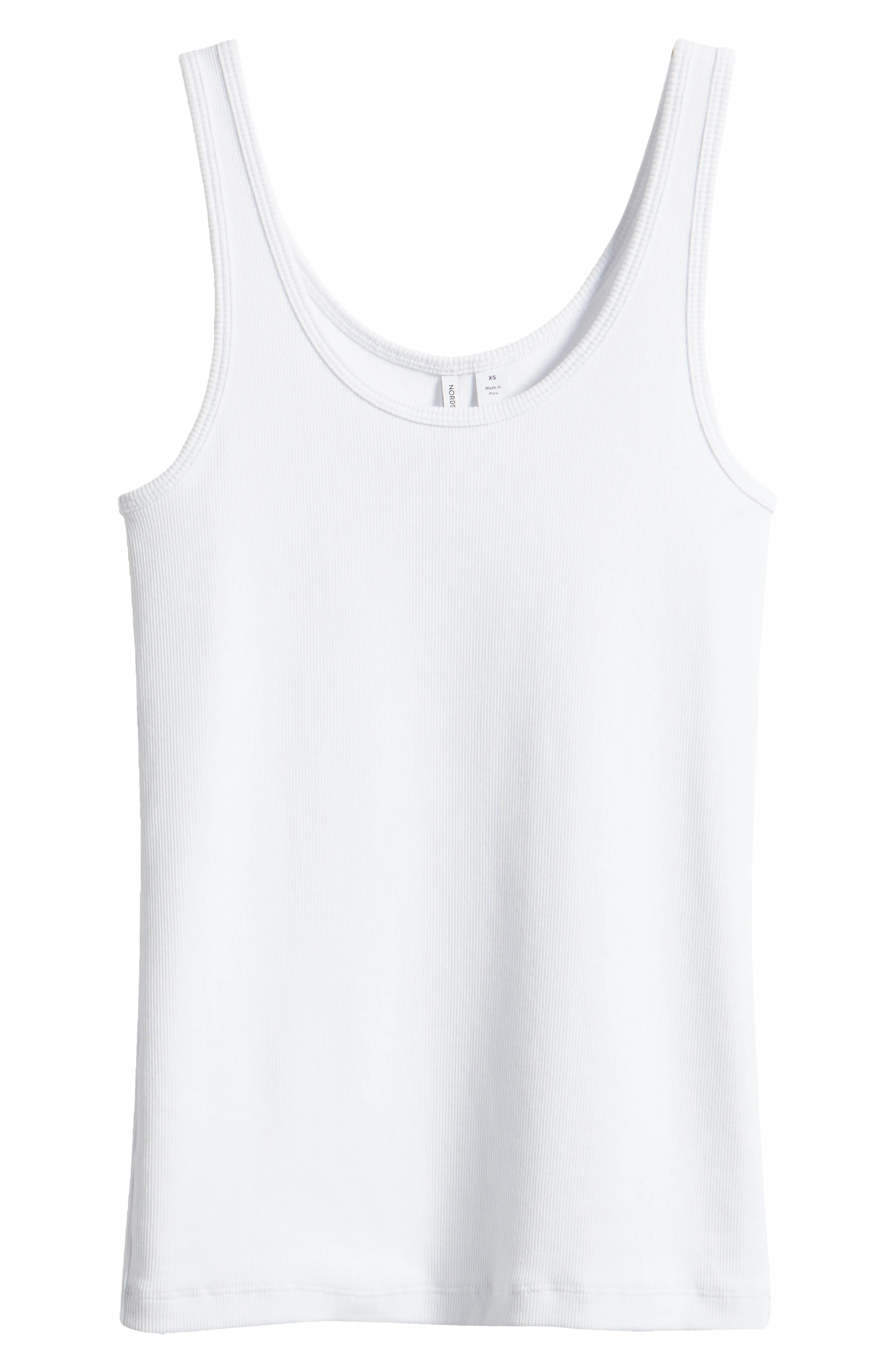 Nordstrom Rib Scoop Neck Cotton Tank