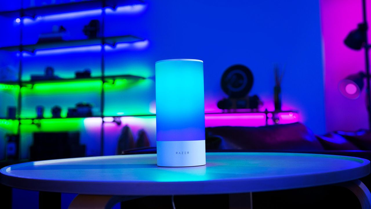 Images of the New Razer Synapse, Razer Chroma app, and Razer Aether products.