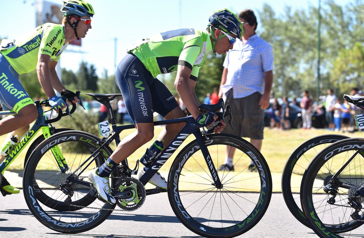 Dayer Quintana (Movistar) in the bunch