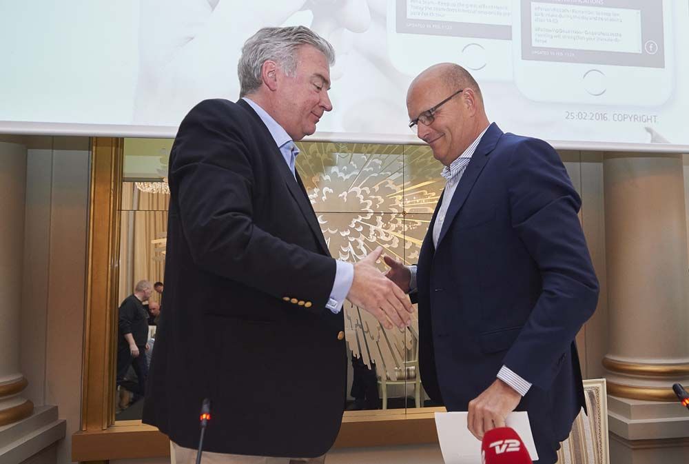 Bjarne Riis and business partner Lars Seier Christensen