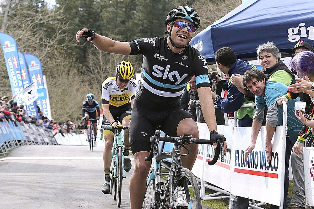 Mikel Landa (Team Sky) wins the second stage at Pais Vasco