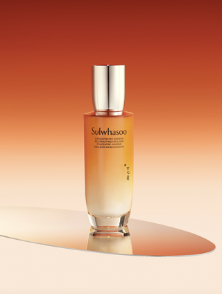 a sulwhasoo ginseng emulsion in front of a backdrop