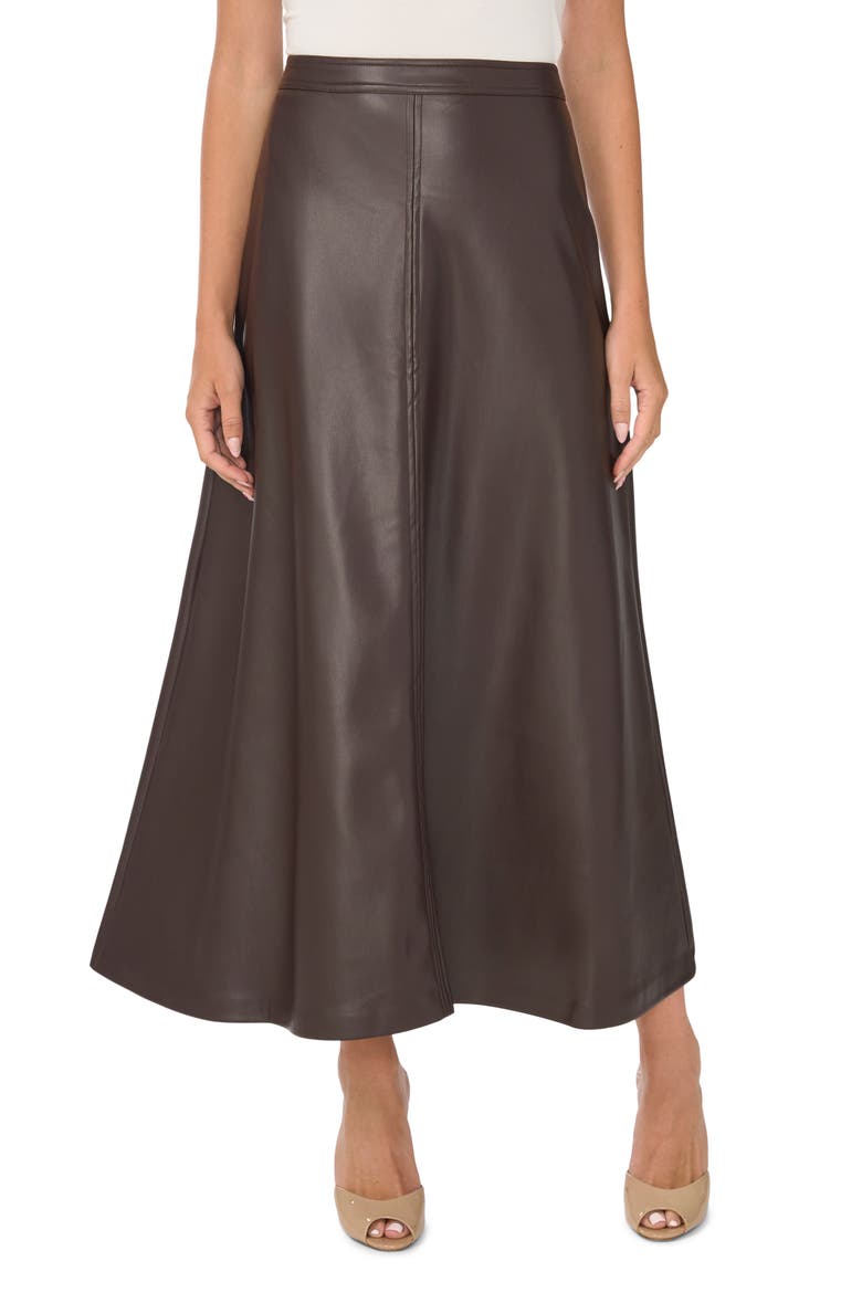 Faux Leather A-Line Skirt