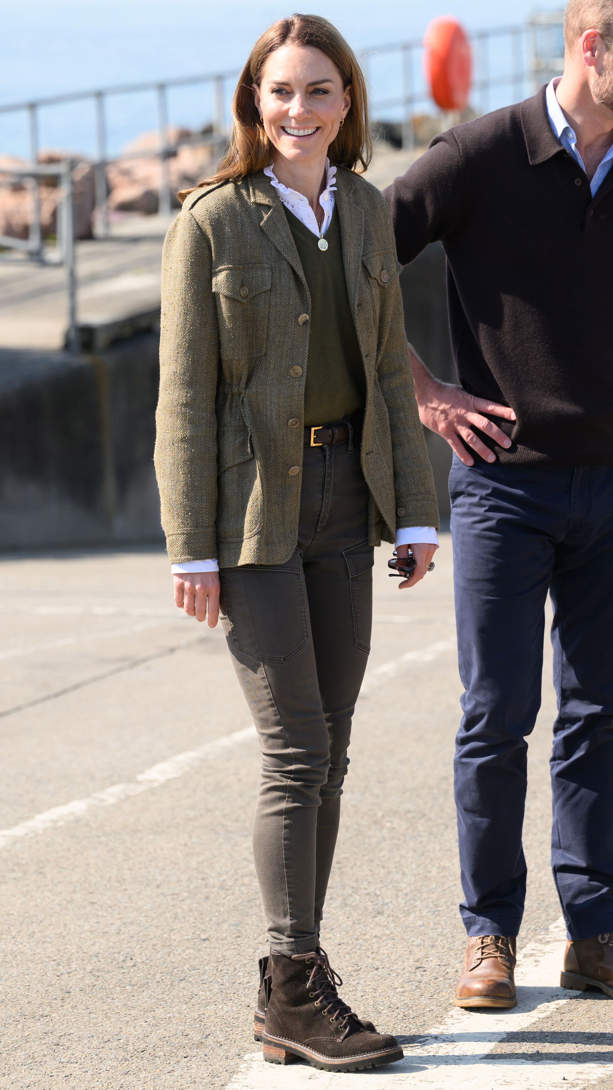 Catherine, Princess of Wales returns from the island of Iona on a public ferry on April 30, 2025