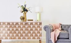 How to stencil: an upcycled sideboard is given a new look