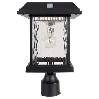 Aspen 15 High Black Solar Powered LED Outdoor Post Light