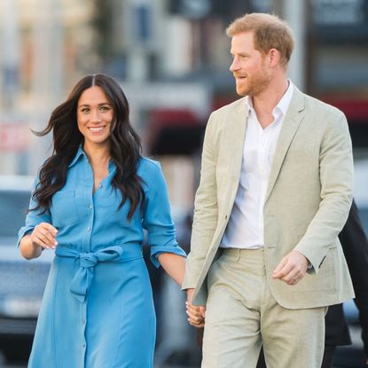 cape town, south africa september 23 meghan, duchess of sussex and prince harry, duke of sussex visit the district 6 museum and homecoming centre during their royal tour of south africa on september 23, 2019 in cape town, south africa district 6 was a former inner city residential area where different communities and races lived side by side, until 1966 when the apartheid government declared the area whites only and 60,000 residents were forcibly removed and relocated photo by samir husseinwireimage