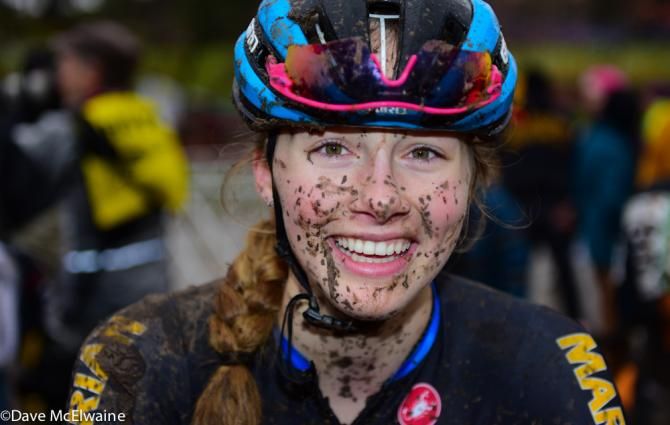 Women's collegiate racing at USA Cycling Cyclo-cross National Championships in Austin, Texas.