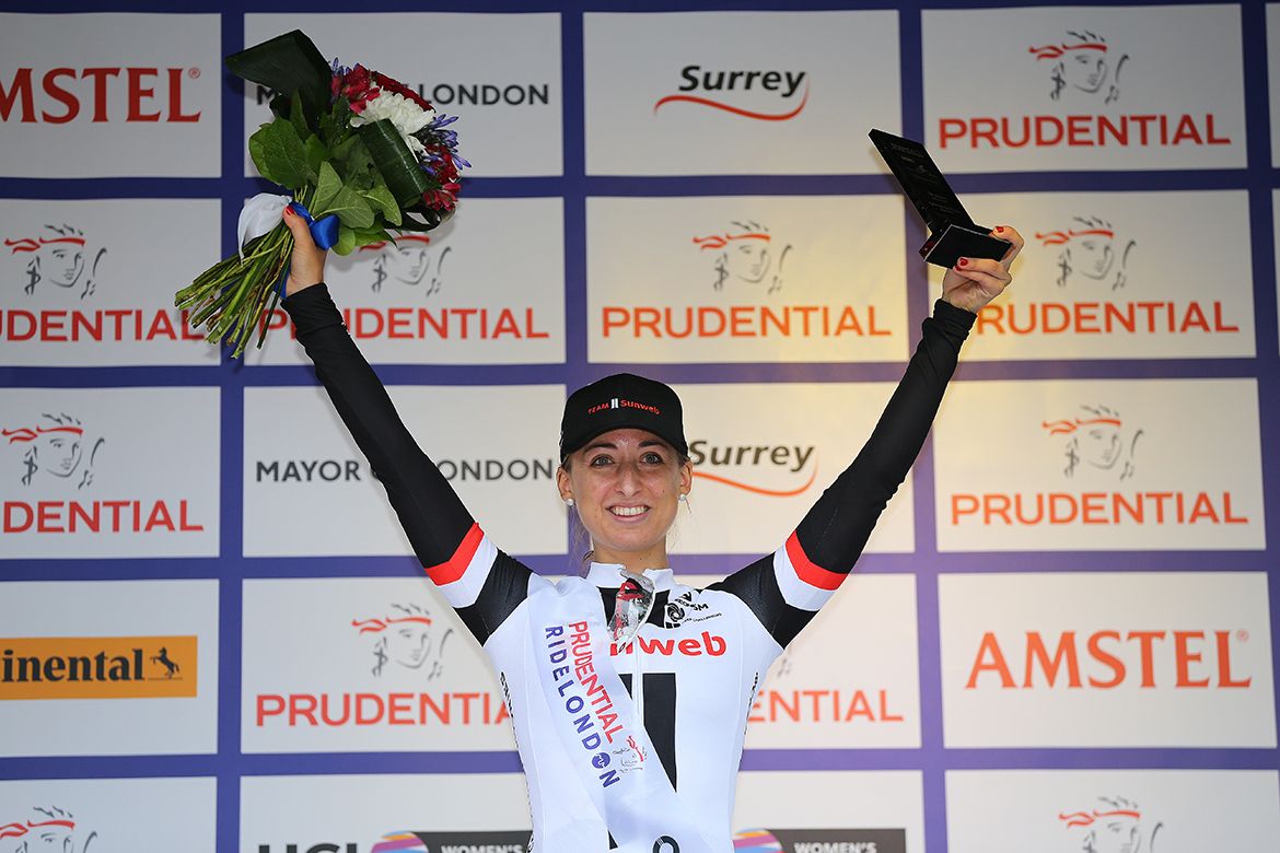 Leah Kirchmann after the RideLondon Classique