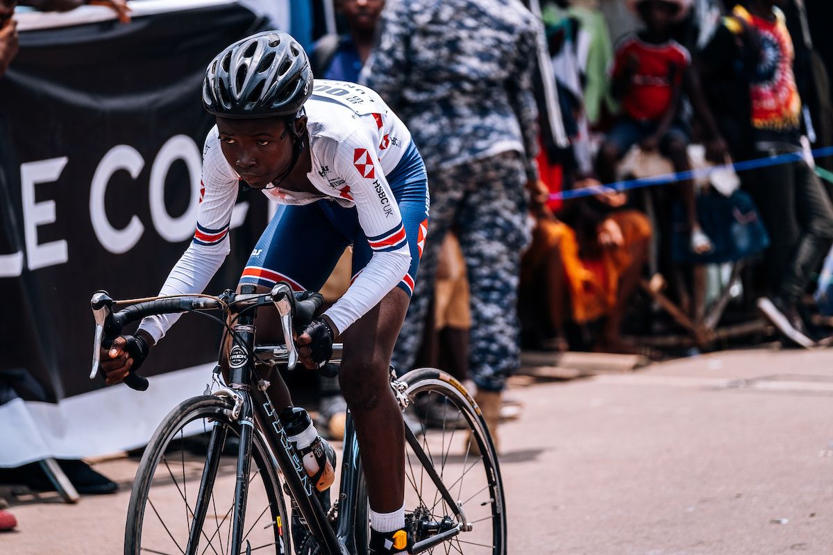 Picture by Oskar ScarsbrookSWpixcom 2630042023 Cycling SIS Science in Sport Tour de Lunsar 2023 Sierra Leone Africa