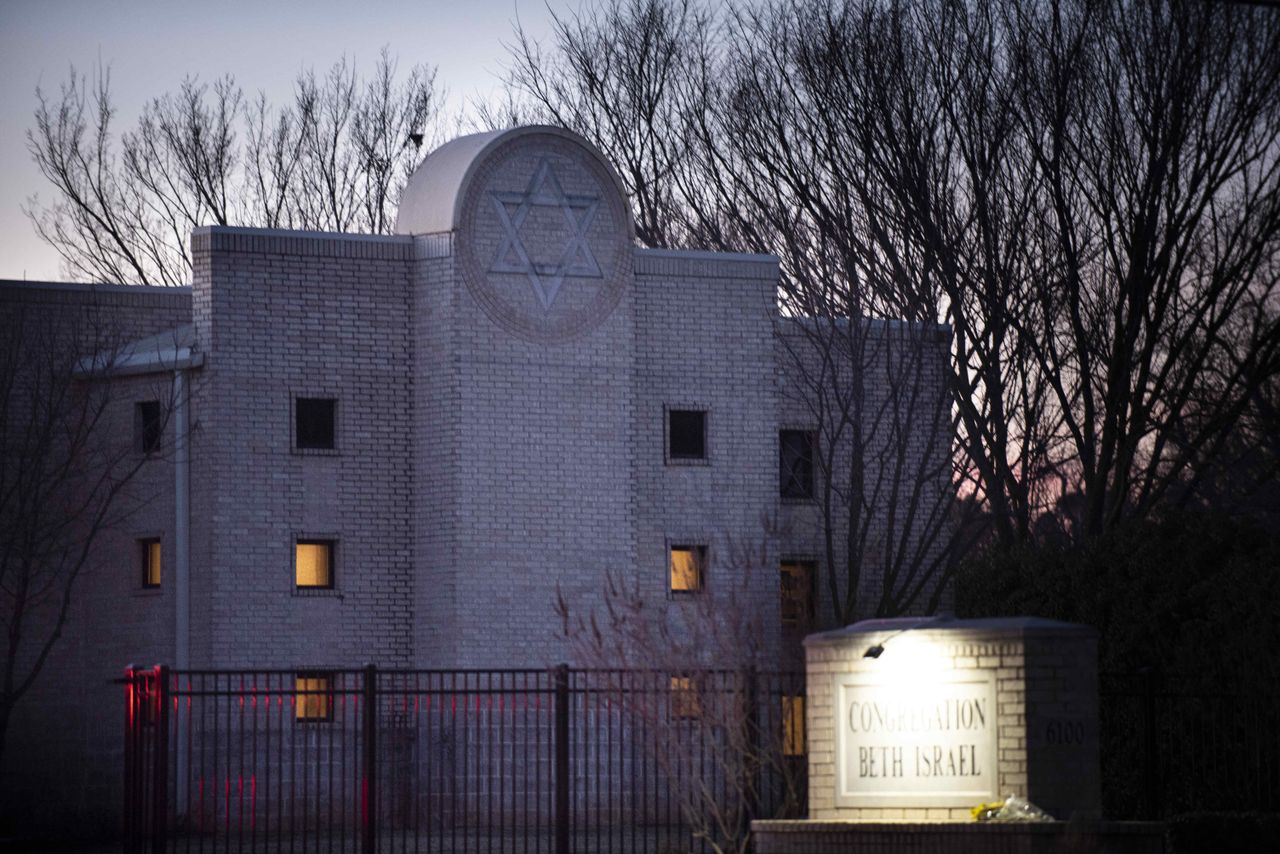 Congregation Beth Israel, where four people were held hostage.