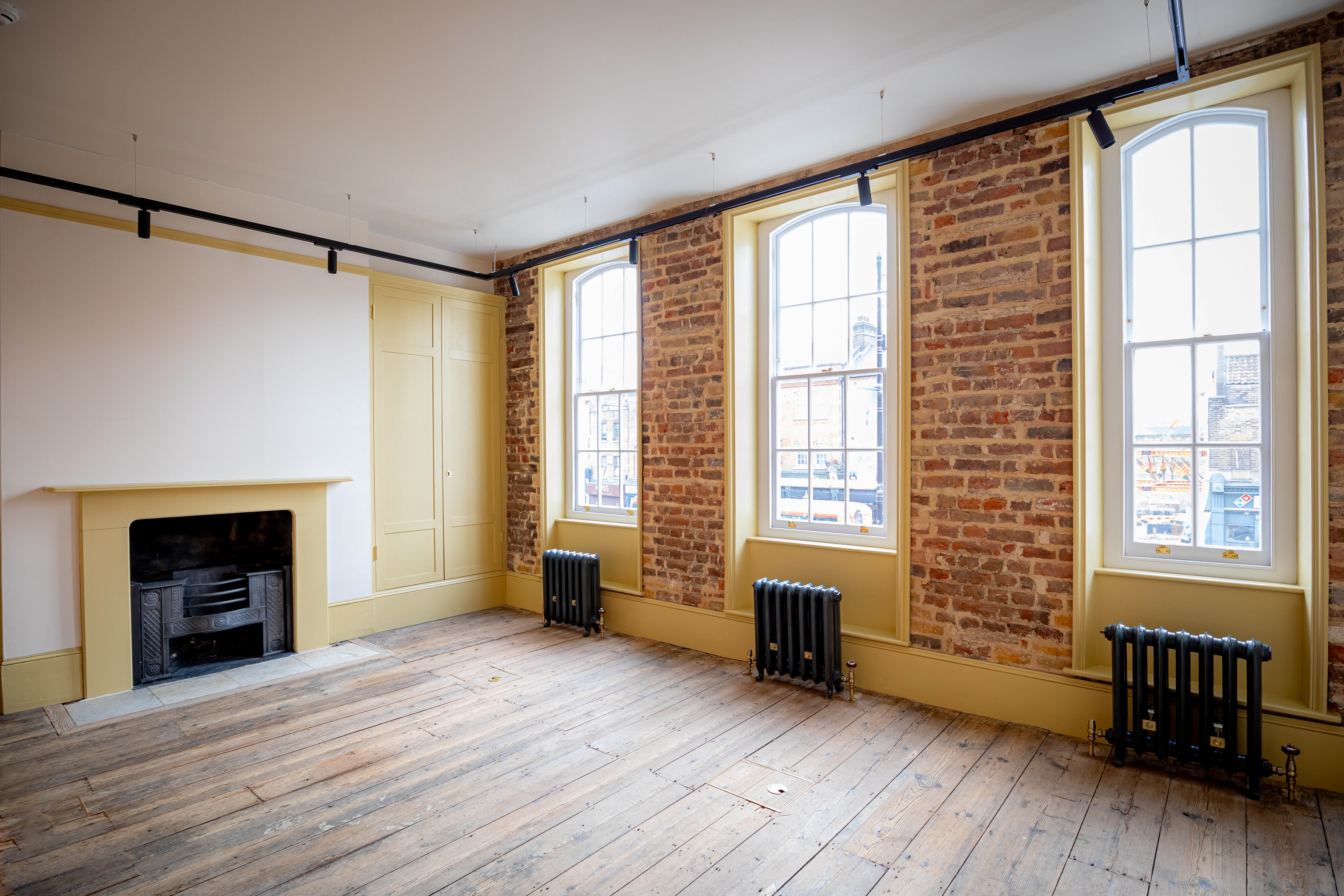 Empty studio space inside The Sarabande Foundation's Tottenham studios
