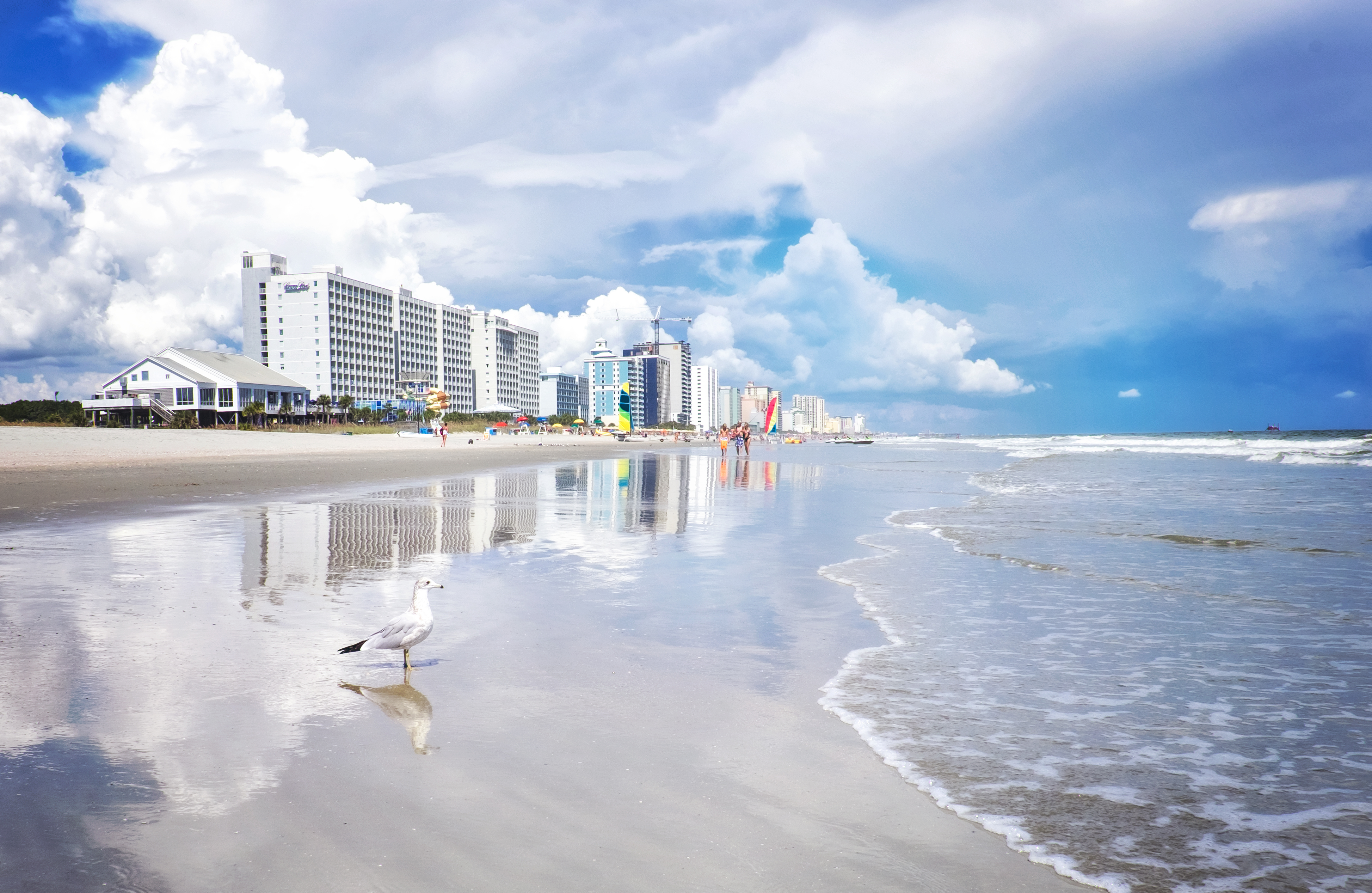 Blue and White Reflections at Myrtle Beach, South Carolina