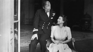 The Queen and Prince Philip pose for their engagement photos