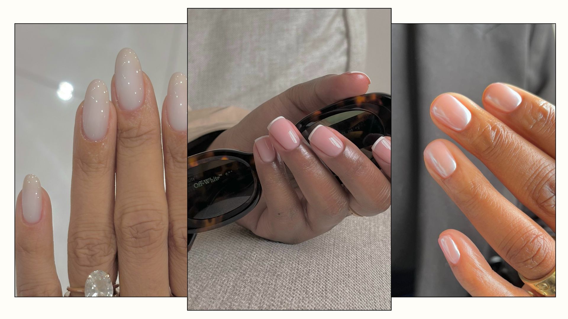 A collage with different nail shapes