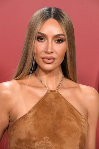 Kim Kardashian pictured with glowing skin