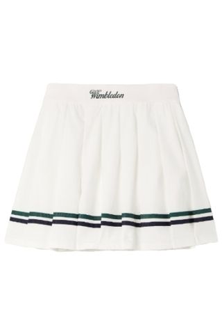 + Wimbledon Everest Grosgrain-Trimmed Pleated Stretch Recycled Tennis Skirt