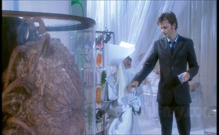 The Tenth Doctor meets the Face of Bow.