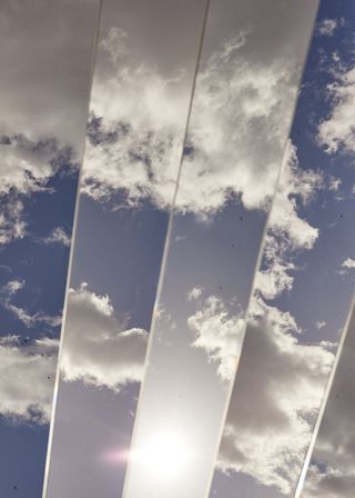 Close up of Open Sky, by Phillip K Smith III, for COS