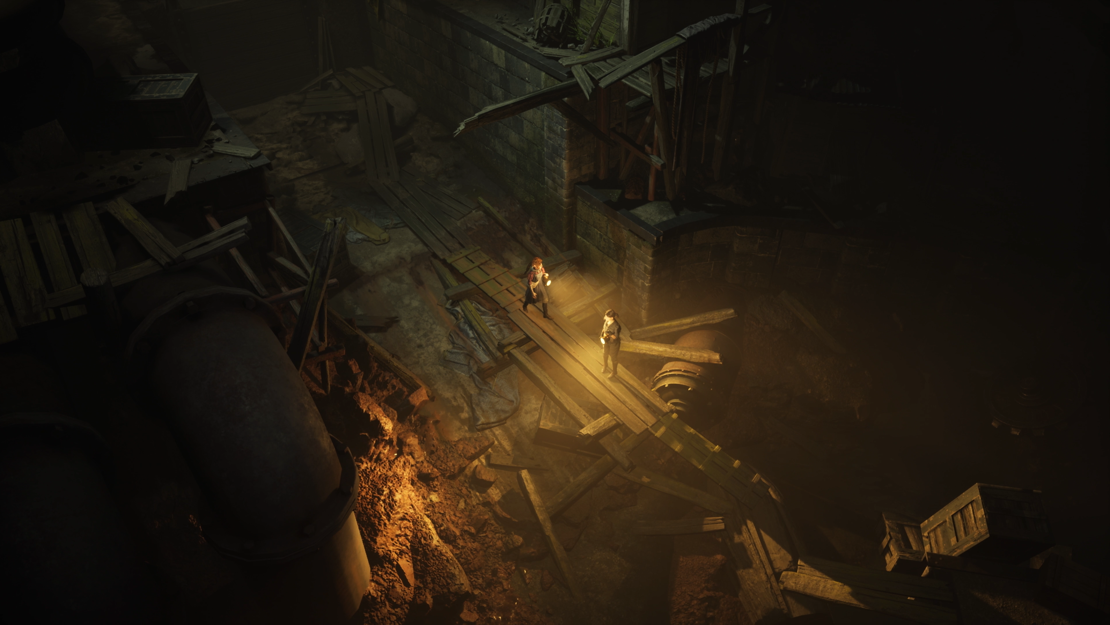 Exploring with a torch in Eriksholm: The Stolen Dream