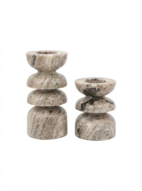 Lapis Marble Candlestick in Sandstone