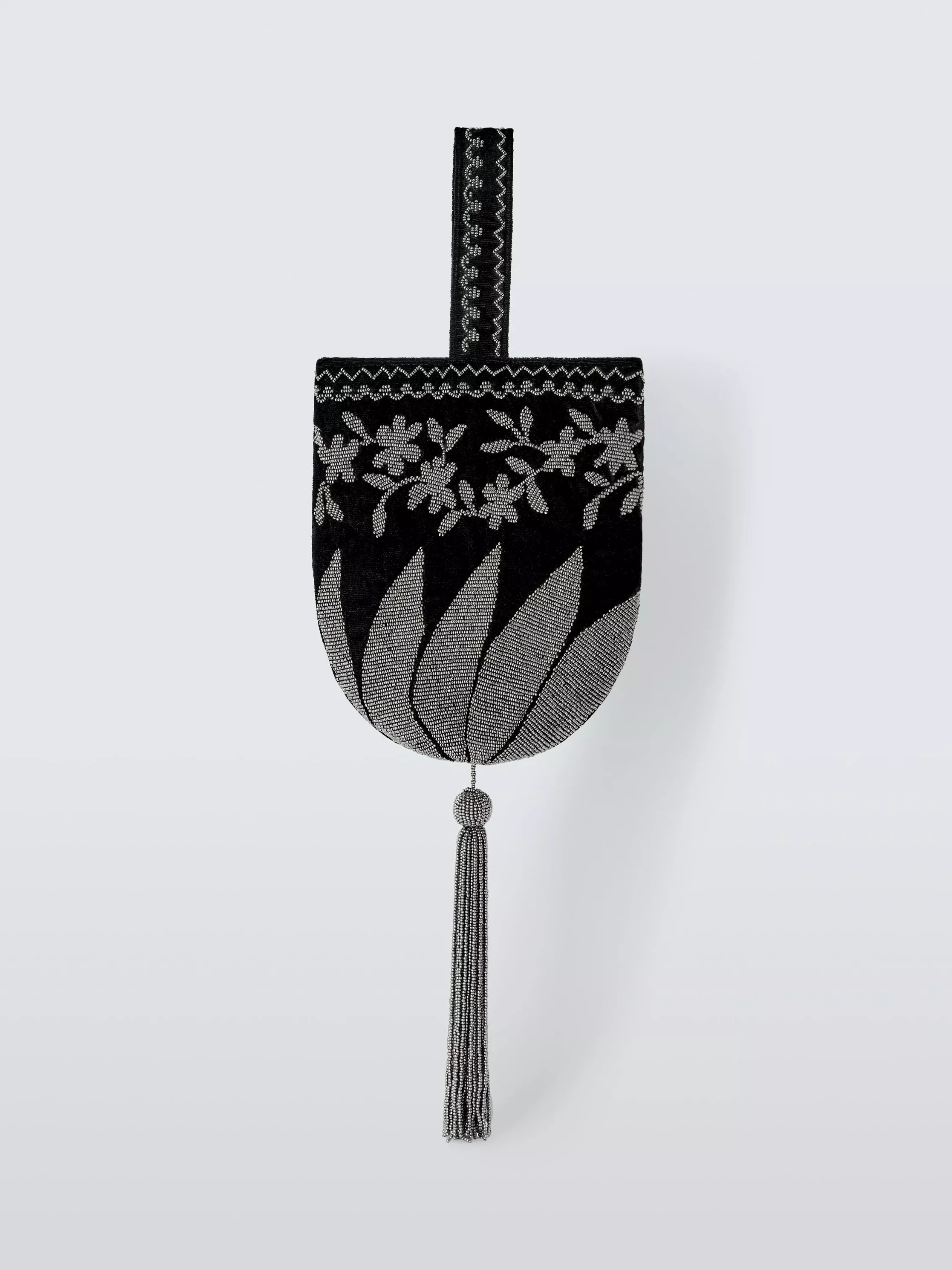 John Lewis X Rixo Aris Beaded Grab Bag, Black