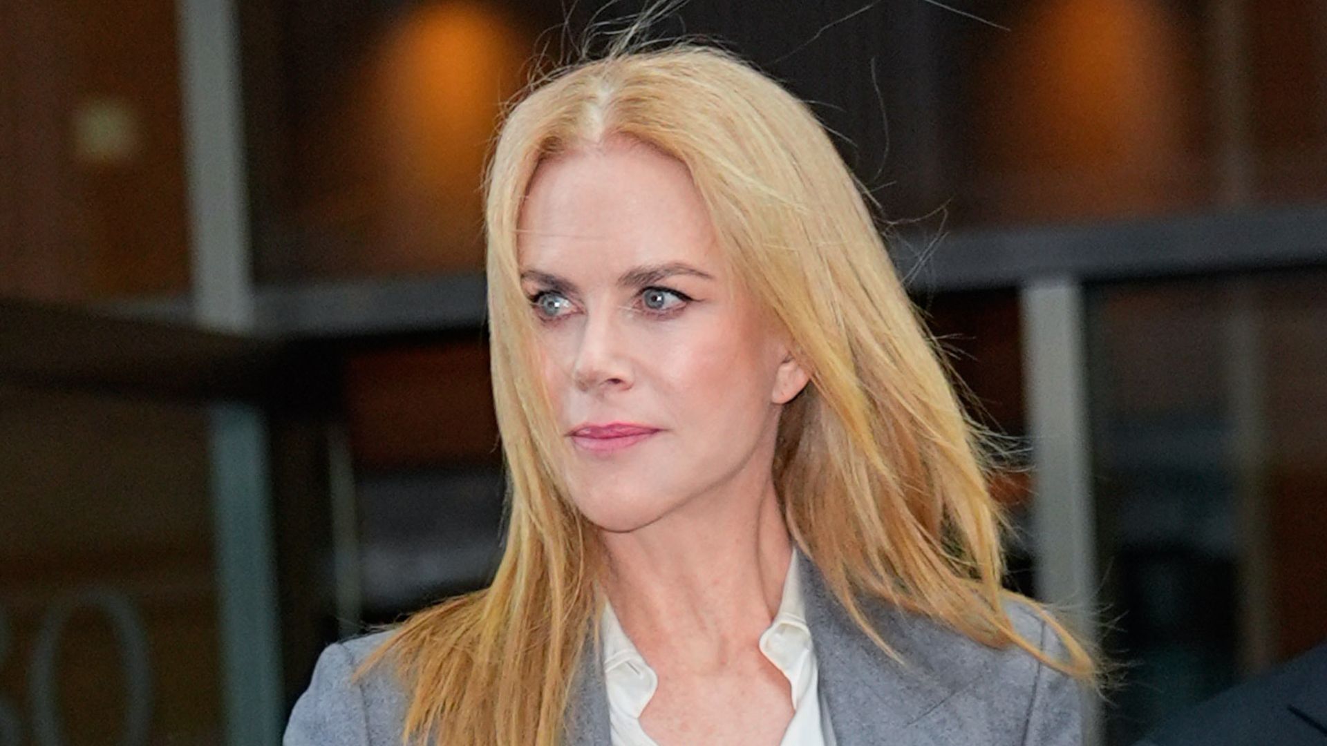 Nicole Kidman in New York City wearing jeans, blazer and white trainers on 30 July, 2026