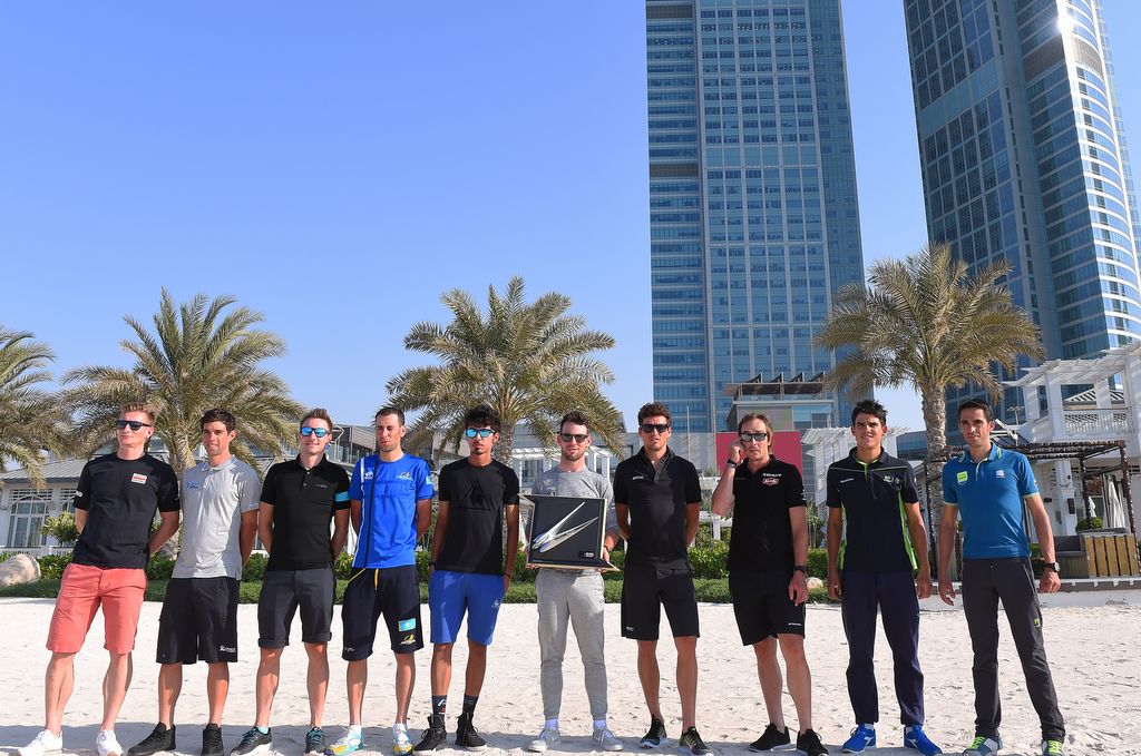 Mark Cavendish (Dimension Data) and the star riders of the race pose for photos