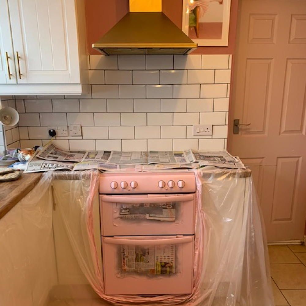 Be inspired by this incredible pink oven makeover that cost less than £